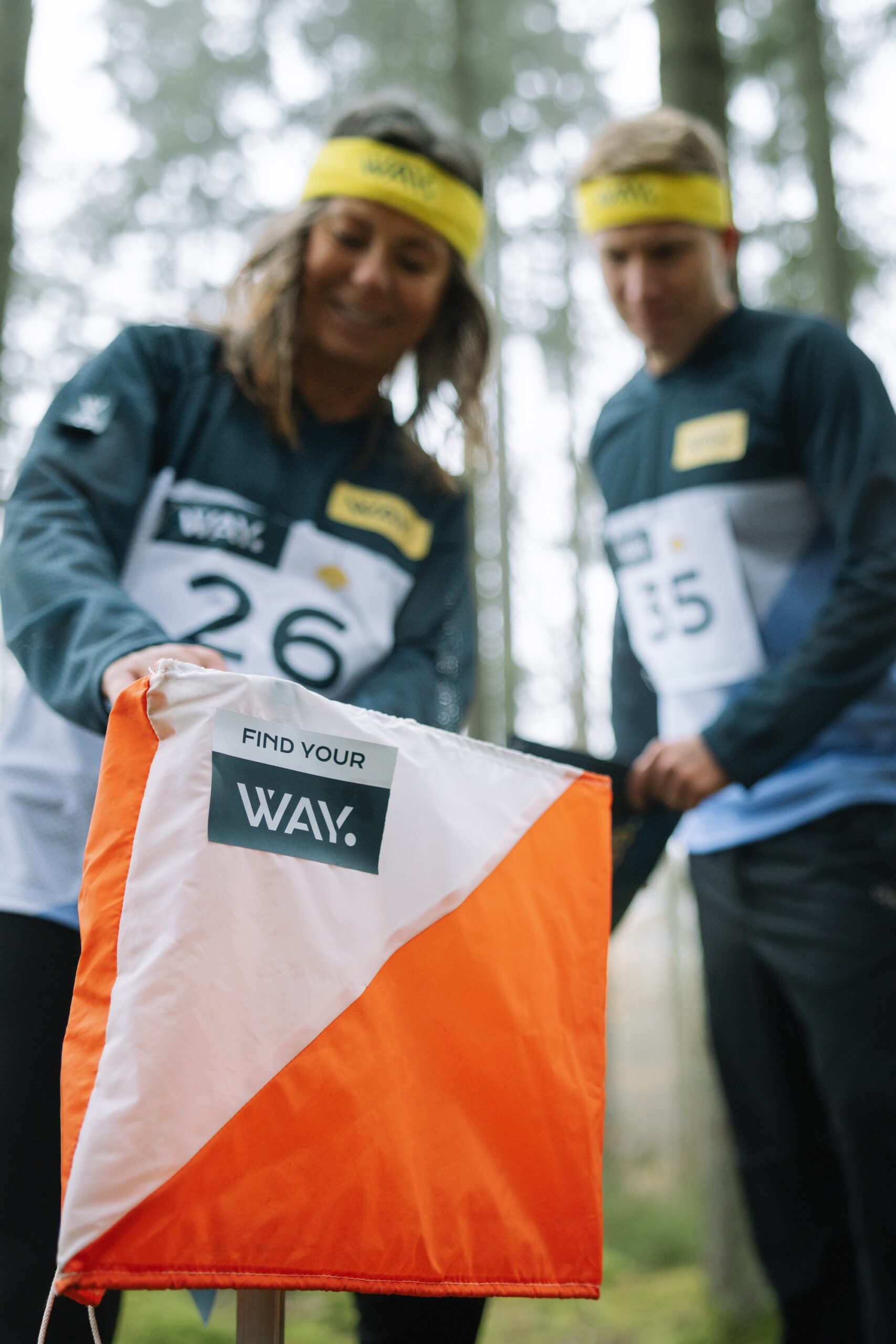 en orienteringskontroll där det står find your way