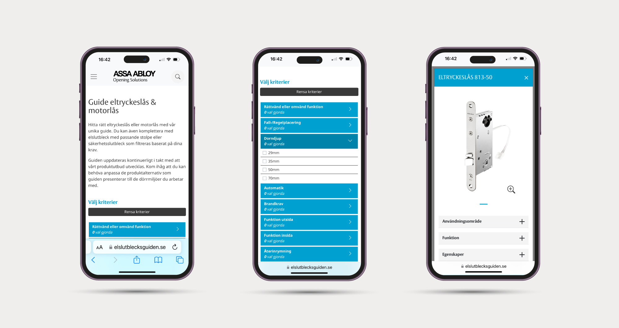 mockup på mobilversion av elslutblecksguide